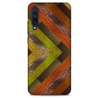 Xiaomi Mi A3 Kılıf Patchwork (10) Full Koruma Kılıfı Yeşil Turuncu