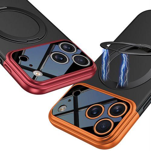 Apple iPhone 17 Pro Kılıf M-safe Şarj Özellikli 360 Derece Standlı Çift Parçalı Zore Torino Kapak