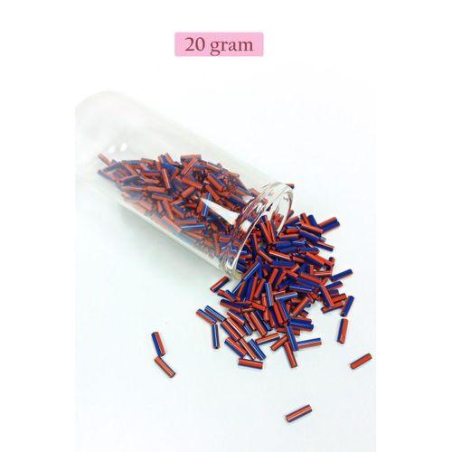 Uzun Boru Kesme Boncuk Çap 2mm Uzunluk 10 mm - 4 Renk - Toplam 80 Gram - BNC429