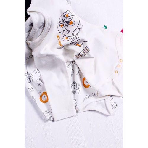 Aslan Desenli Uzun Kol 2'li Erkek Bebek Body