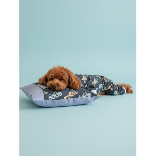 GoodPaws Lacivert Uyku Takımı | Pamuklu Penye Köpek Tulumu ve Mini Yastık | Küçük Irklar İçin | Tüy Dökülmesini Azaltır