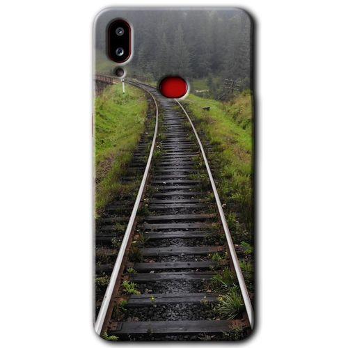 MRCİLETİSİM Samsung Galaxy A10s Kılıf Baskılı Kapak - Tren Yolu +Tam Ekran Koruyucu