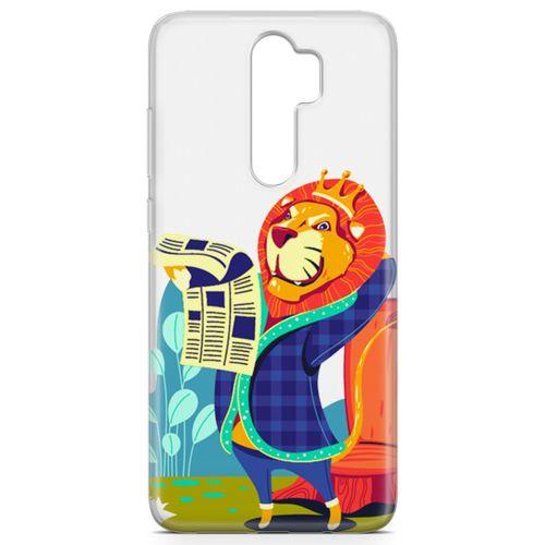 Xiaomi Redmi Note 8 Pro Kılıf Aslan Kral Arka Kapak Koruma Desenli Full Koruyucu