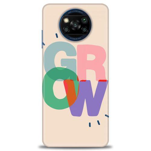 Xiaomi Poco X3 Pro Kılıf HD Baskılı Kılıf - Grow + Tam Ekran Koruyucu