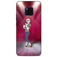 Huawei Mate 20 Pro Kılıf FunnyMaX (50) Shockproof Kılıf Koyu Pembe Kedi