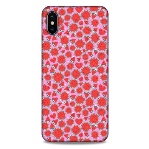 Apple iPhone XS Max Uyumlu Kılıf Pembe Delisi (30) Silicone Case Karpuz