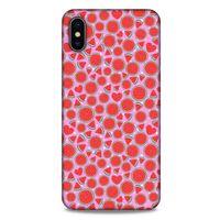 Apple iPhone XS Max Uyumlu Kılıf Pembe Delisi (30) Silicone Case Karpuz