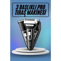 Kulak Burun Kıl Kesme Ense Yanak Tıraş Seti 3 Başlıklı Profesyonel