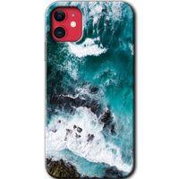 MRCİLETİSİM iPhone 11 Kılıf Kapak - Deniz Kıyısı +Hayalet Ekran Yandan Gözükmez