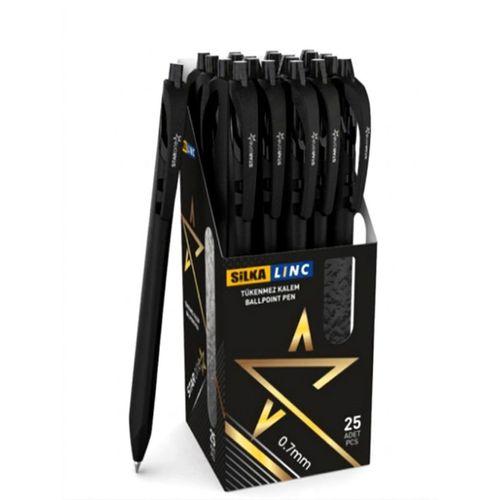 Silka Basmalı Tükenmez Kalem 0,7Mm Siyah - 6 adet