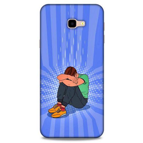 Samsung Galaxy J4 Plus Kılıf Depresyon (32) Soft Silikon Kılıf Turuncu Kahve