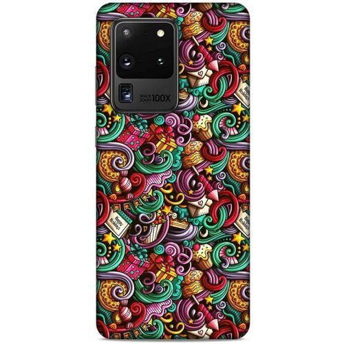 Graffitix (44) Desenli Silikon Kapak Samsung Galaxy S20 Ultra Kılıf