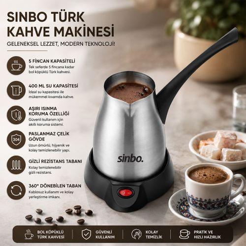 Elektrikli Çelik Cezve 400ml (5 Fincan) 700W 360° Kablosuz