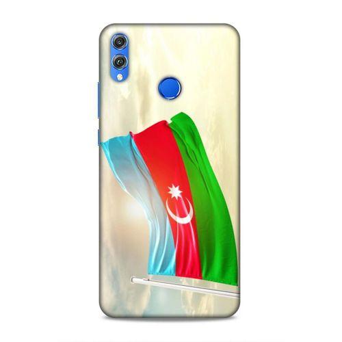 Huawei Honor 8x Uyumlu Kılıf Azarbaijan (7) Telefon Kılıfı Gökyüzü Bayrak