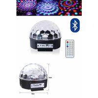 Küre Disko Topu Müzik Çalar Renkli Lazer Işıklı Bluetooth Disko Parti Işığı Kumandalı