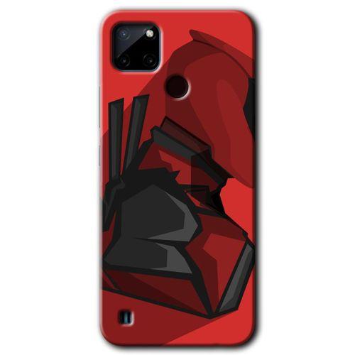 Realme C21 Kılıf HD Desen Baskılı Arka Kapak + Temperli Cam - DeadPool