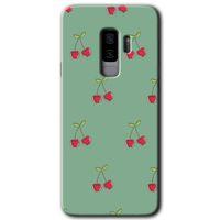 Galaxy S9 Plus Kılıf HD Desen Baskılı Arka Kapak - Kiraz Berry + Kırılmaz Cam
