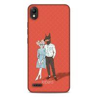 LG K20 2019 Kılıf FunnyMaX (15) Antişok Kılıf Kırmızı Kedi Köpek