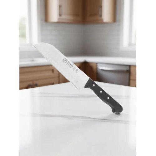 Sürbisa 61095 Oluklu Santoku Sürmene Şef Aşçı Bıçağı Pimli Sap 19 Cm