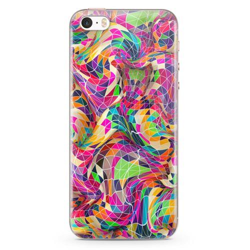 Apple iPhone SE Kılıf Renkli Prizmalar 3d Arka Kapak Koruma Desenli Full Koruyucu