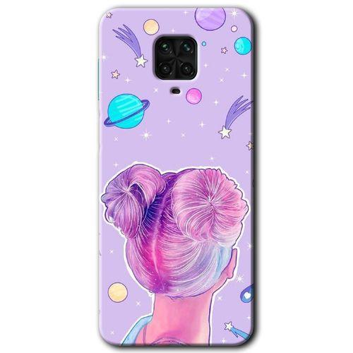 MRCİLETİSİM Xiaomi Redmi Note 9 Pro Kılıf Kapak - Uzaylı Kız +Hayalet Ekran Yandan Gözükmez