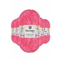 5 Adet Yumurcak Kadife El Örgü İpi Pembe K798