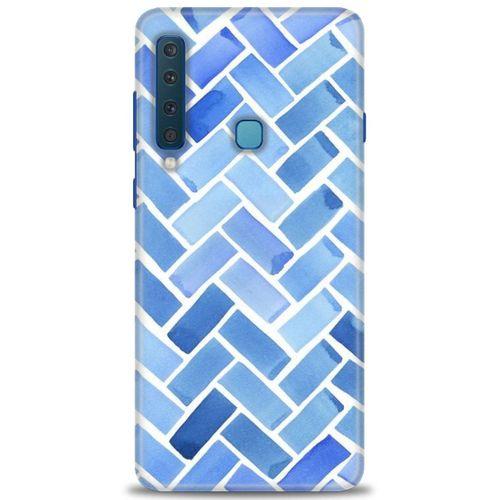 Samsung Galaxy A9 2018 Kılıf HD Baskılı Kılıf - Mavi + Tam Ekran Koruyucu