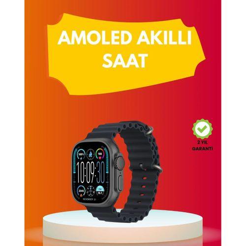 Amoled Ekran 49mm Ultra Tasarım 3 Kordonlu Akıllı Saat