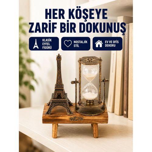 Dekoratif Kum Saati – Ahşap Malzeme, Hediyelik Masa Aksesuarı