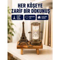 Dekoratif Kum Saati – Ahşap Malzeme, Hediyelik Masa Aksesuarı