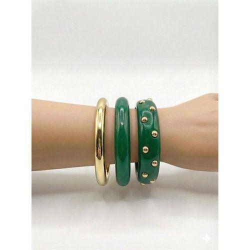 3'Lü Set Bilezik - Yeşil