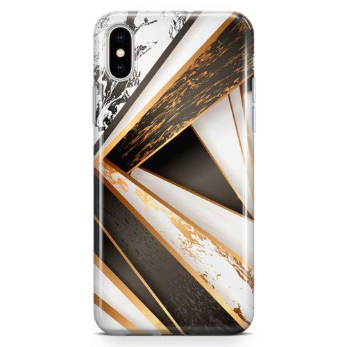 Apple iPhone X Kılıf Rose Mermer Arka Kapak Koruma Desenli Full Koruyucu