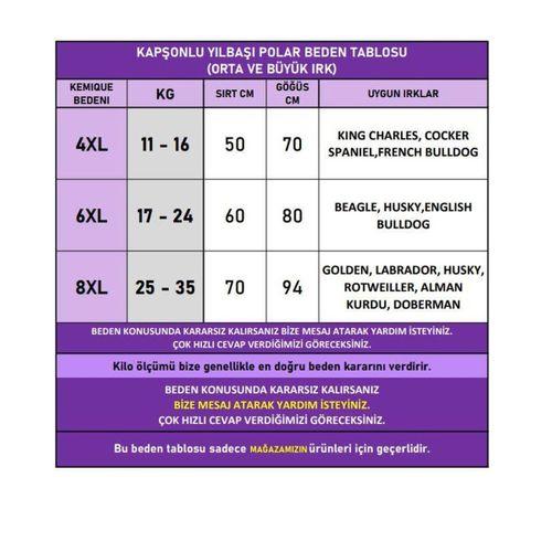 White Tree Kırmızı Yılbaşı Köpek Kıyafeti | Noel Baba Kapüşonlu Polar Sweatshirt | Orta ve Büyük Irklar İçin