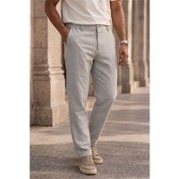 Sorrentino Relax Fit %100 Pamuk Flamlı Kumaş Erkek Jogger Pantolon - Mineral Gri
