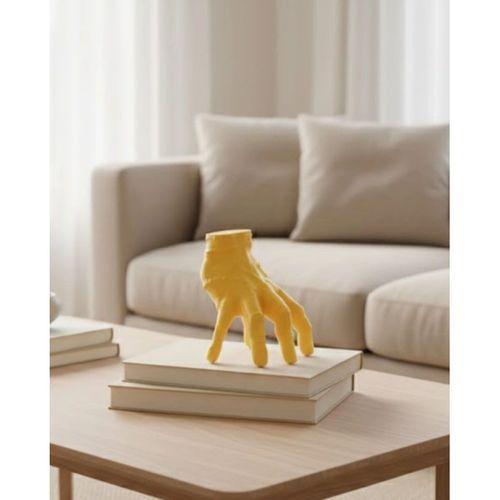 3d Sarı El Tasarım Dekor 17x16 Cm Konsol Ve Şömine Üstü Aksesuar