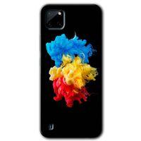BeRa Aksesuar Realme C21 Kılıf Baskılı Kapak - Black 1 +Tam Kaplayan Mat Seramik