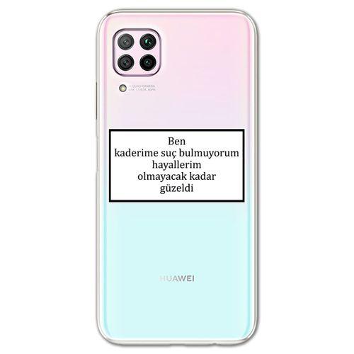 Huawei P40 Lite Kılıf HD Yazı Baskılı Silikon Arka Kapak - Yazı 5