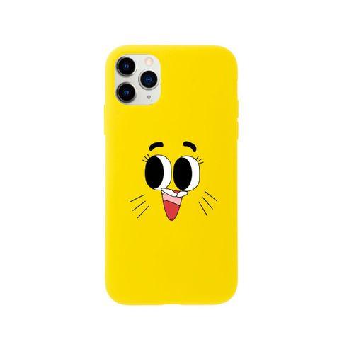 iPhone 11 Pro Gumball Tasarımlı Sarı Telefon Kılıfı