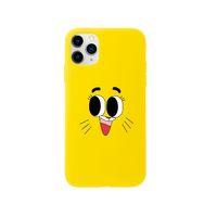 iPhone 11 Pro Gumball Tasarımlı Sarı Telefon Kılıfı
