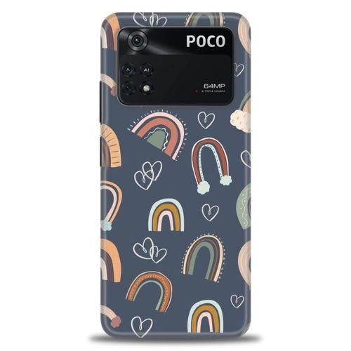 Xiaomi Poco M4 Pro 4G Kılıf HD Baskılı Kılıf - Gökyüzü Kalp + Tam Ekran Koruyucu