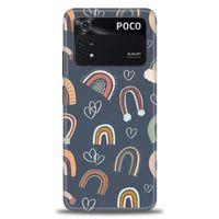 Xiaomi Poco M4 Pro 4G Kılıf HD Baskılı Kılıf - Gökyüzü Kalp + Tam Ekran Koruyucu