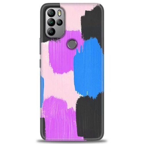 General Mobile GM 21 Pro Kılıf HD Baskılı Kılıf - Mor Siyah + Tam Ekran Koruyucu