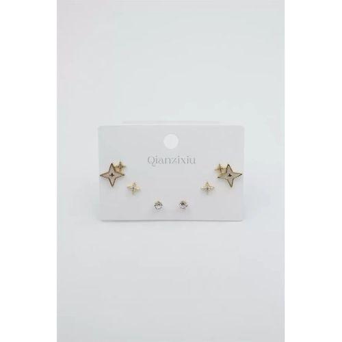 Çoklu Set Küpe - Altın