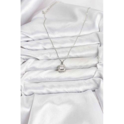 316L Çelik Zincir Gümüş Renk Baget Model Kadın Kolye