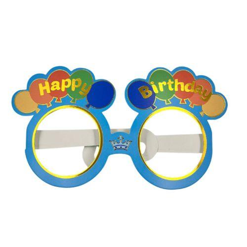 Kağıt Gözlük Balon Temalı 6 lı Mavi