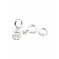 3'lü Kutup Yıldızı Küpe - Gümüş