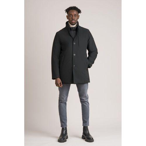 Regular Fit Dik Yaka Düğmeli Suya Dayanıklı Konforlu Termal Kaban