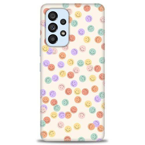 Samsung Galaxy A53 5G Kılıf HD Baskılı Kılıf - Gülen Yüzler + Tam Ekran Koruyucu