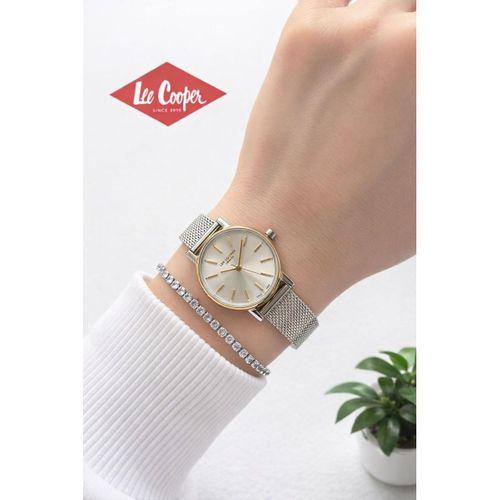 Lee Cooper Küçük Kasa Vintage Hasır Kordon 2 Yıl Garantili 3 Atm Kadın Kol Saati+Bileklik 08292.230