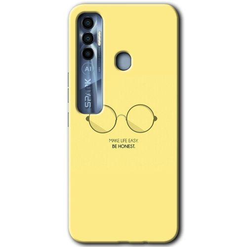 Tecno Spark 7 Pro HD Baskılı Kılıf + 9D Tam Ekran Koruyucu - Be Honest